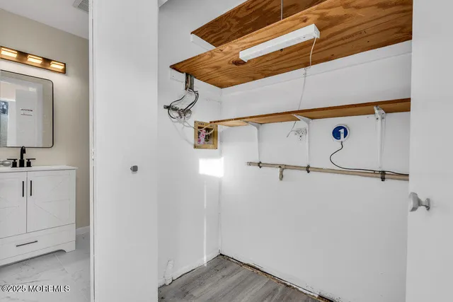 a view of a walk in closet