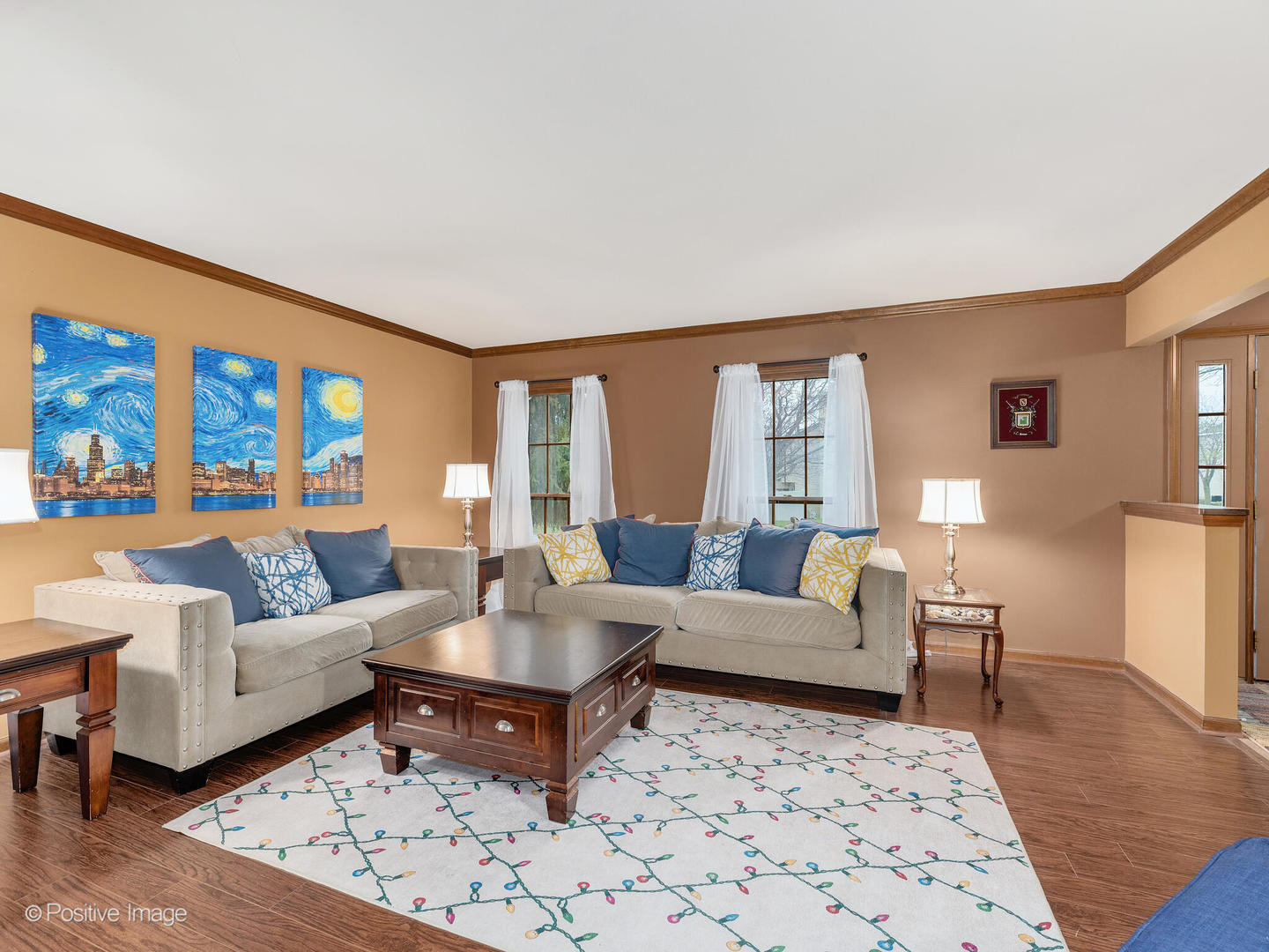 1720 East Bailey Road Naperville, IL 60565 - Photo 5 of 31 a living room with furniture a rug a lamp and a large window