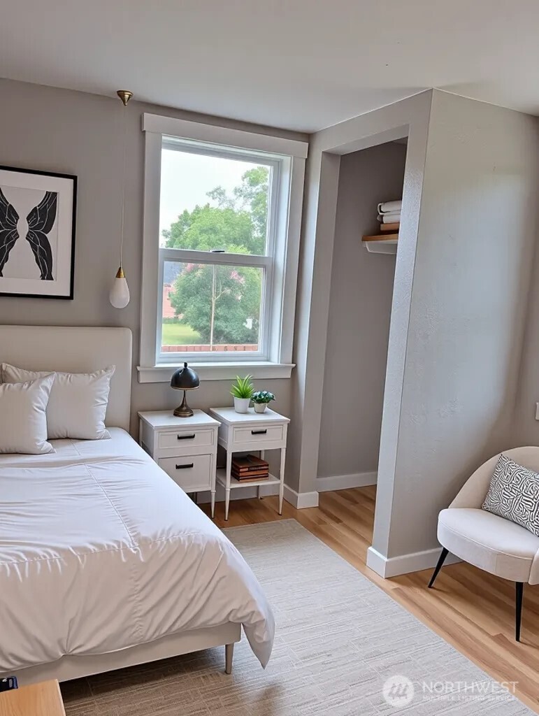 14607 Union Avenue Southwest Lakewood, WA 98498 - Photo 10 of 40 a bedroom with a bed and a window