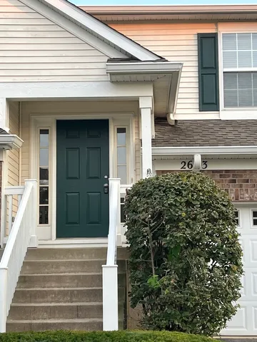 a front view of a house