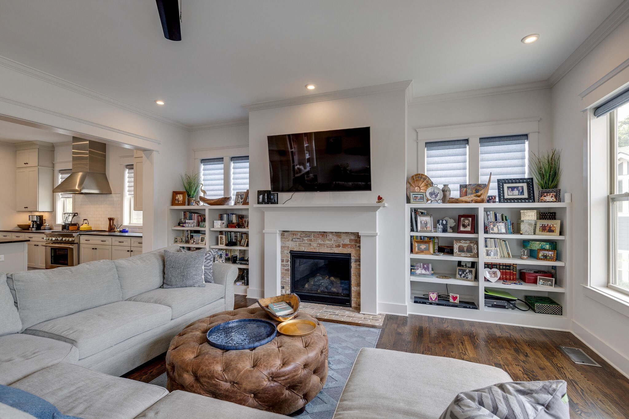 3406 Love Circle Nashville, TN 37212 - Photo 18 of 40 a living room with furniture and a fireplace