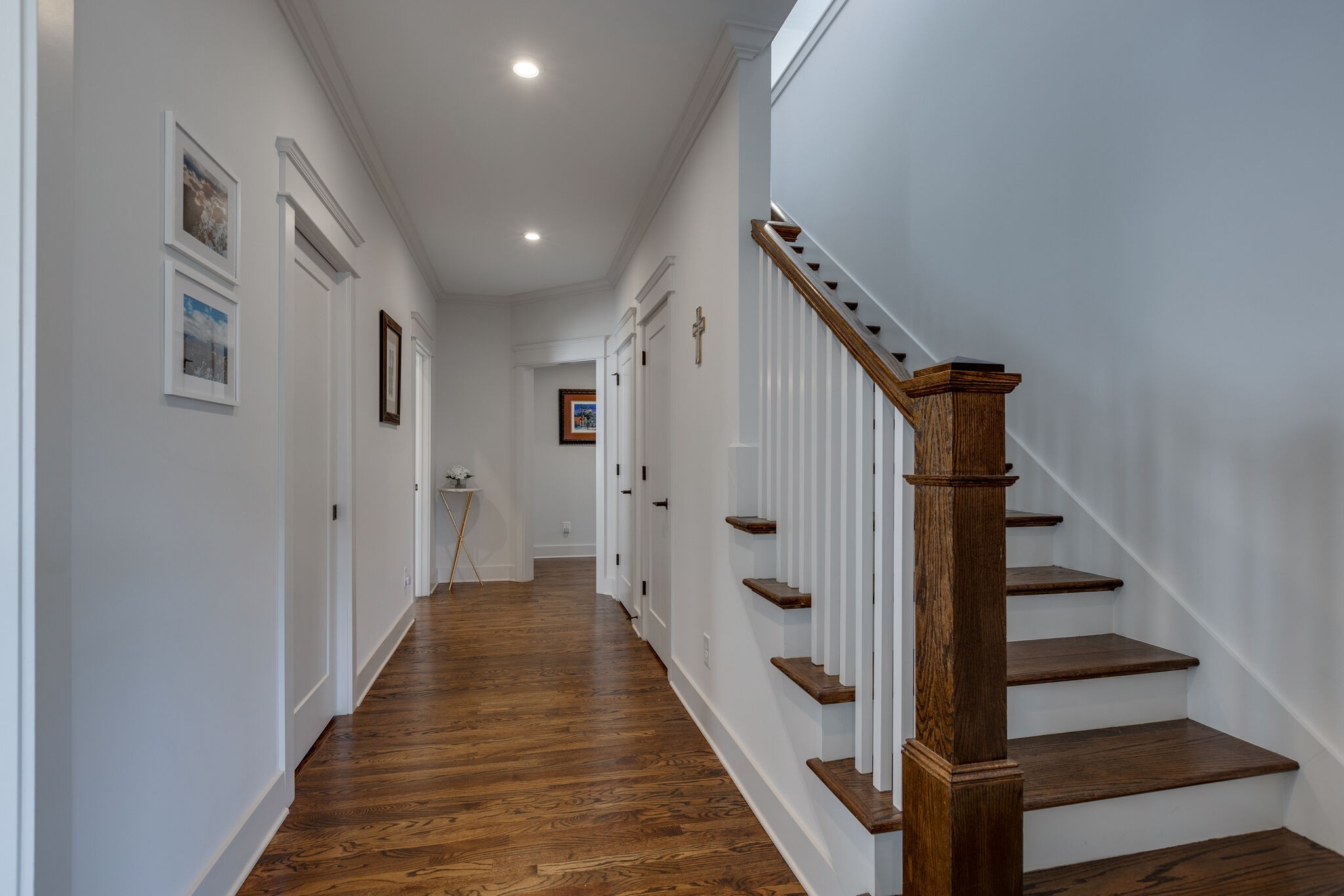 3406 Love Circle Nashville, TN 37212 - Photo 26 of 40 a view of a hallway with wooden floor and entryway
