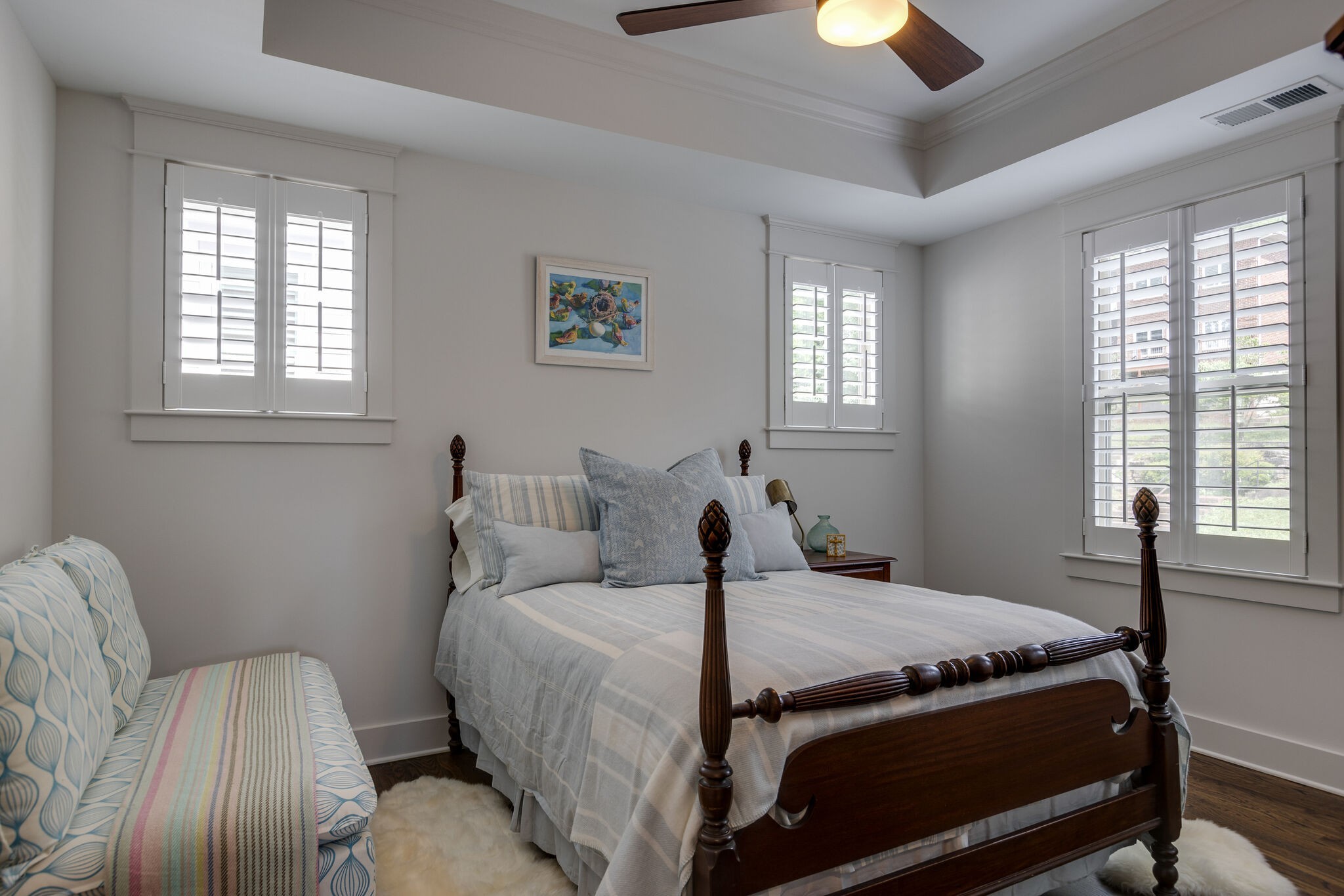 3406 Love Circle Nashville, TN 37212 - Photo 27 of 40 a bedroom with a bed lamps and window