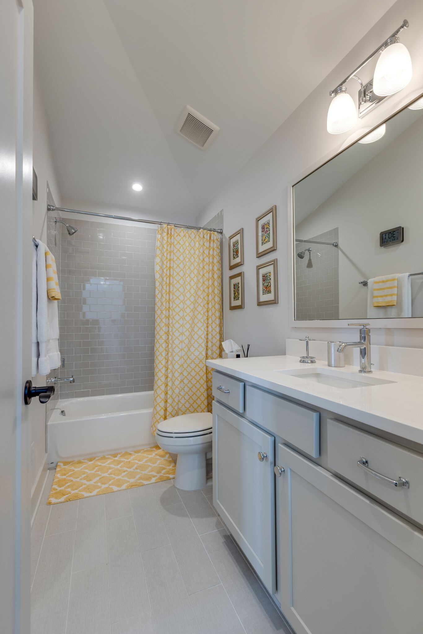 3406 Love Circle Nashville, TN 37212 - Photo 31 of 40 a bathroom with a granite countertop sink a toilet and shower