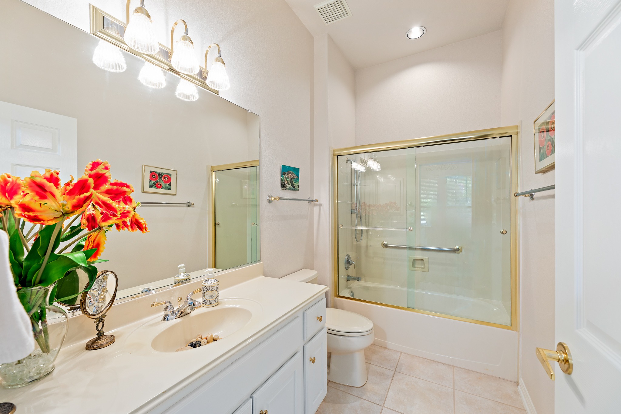 106 Wild Turkey Lane Georgetown, TX 78633 - Photo 32 of 39 a bathroom with a sink vanity granite and toilet