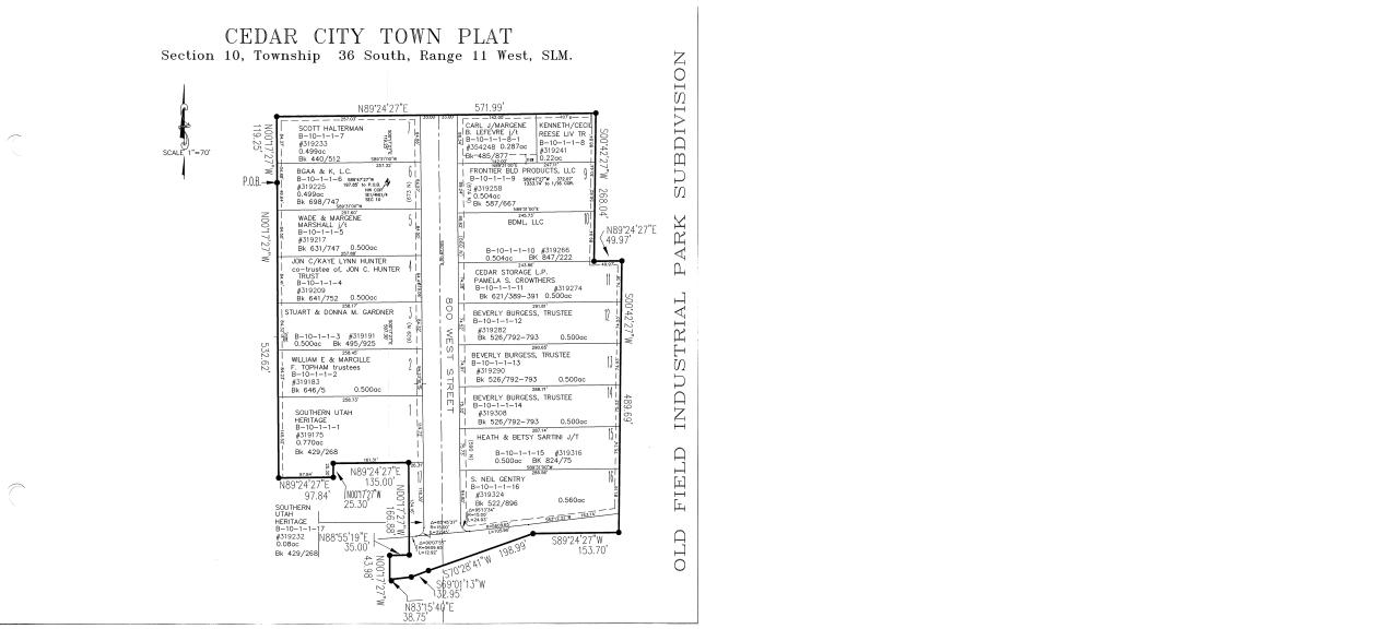 800 West Industrial Road Cedar City, UT 84720 - Photo 1 of 1 Platt