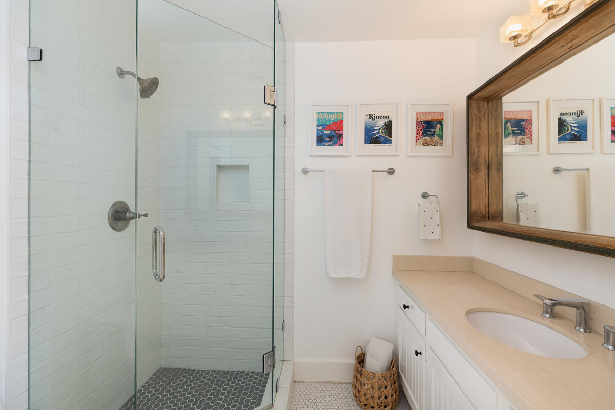 420 Seaview Road Montecito, CA 93108 - Photo 19 of 26 a bathroom with a sink and mirror