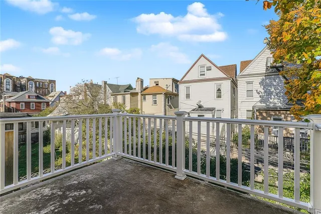 a view of a city from a balcony