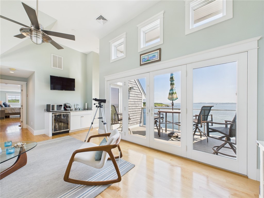 4 Clarkes Village Road Jamestown, RI 02835 - Photo 17 of 31 family room with wet bar