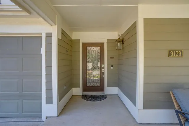a view of elevator with hallway
