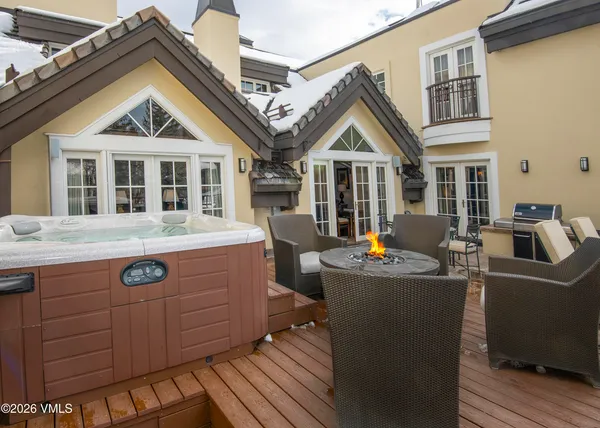 a view of a yard from a outdoor space