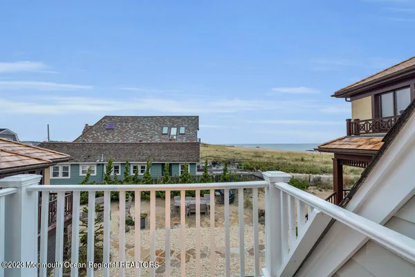 a view of a city from a balcony