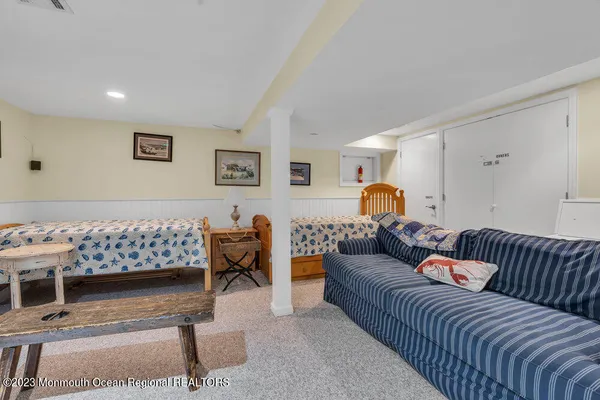 a living room with furniture and a couch