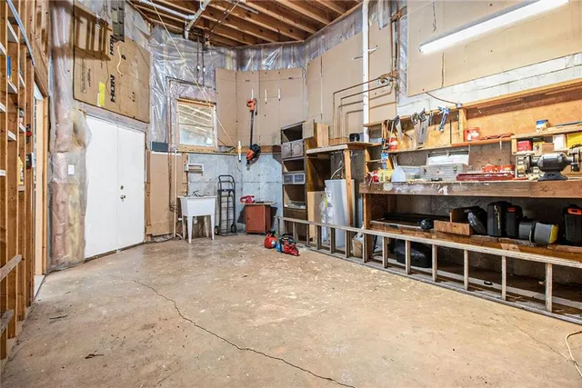 a balcony with view of outdoor space