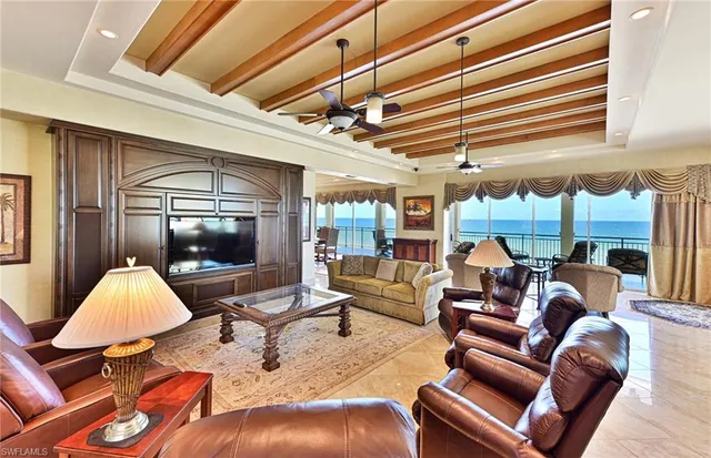 a outdoor living space with furniture