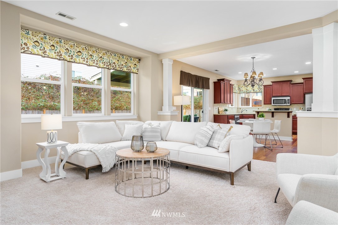 883 Jericho Place Northeast Renton, WA 98059 - Photo 15 of 30 a living room with furniture and a large window