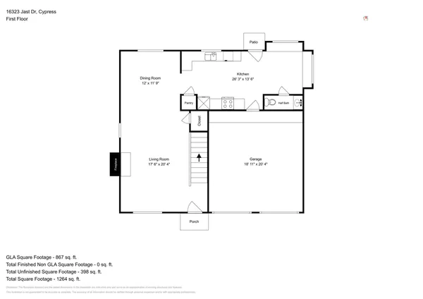 $2,045 | 16323 Jast Drive, Cypress, TX 77429