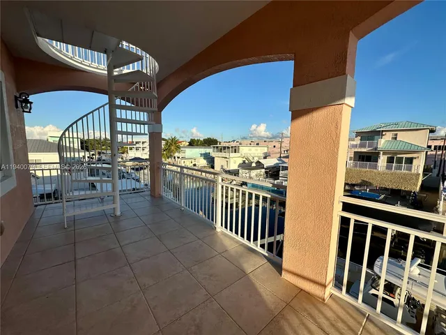 a view of a city from a terrace