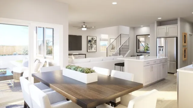 a living room with furniture and a wall painting