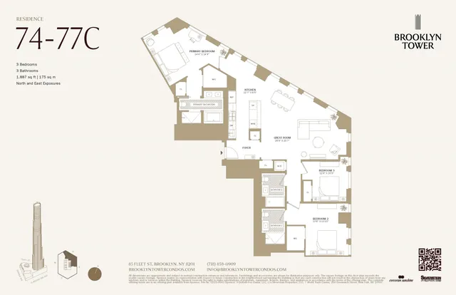 $3,595,000 | 85 Fleet Street, Unit 75C | Downtown Brooklyn