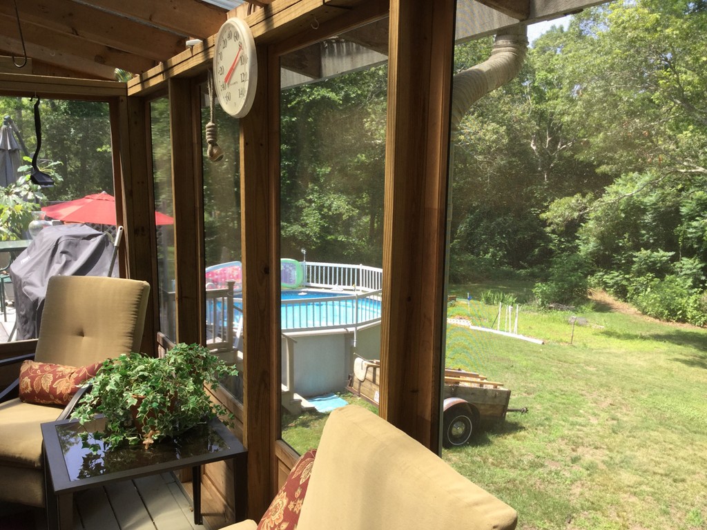 28 Deerfield Road Mashpee, MA 02649 - Photo 14 of 19 a view of backyard from deck