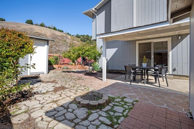 a view of a yard with plants
