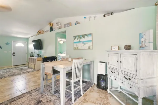 a view of kitchen with breakfast area