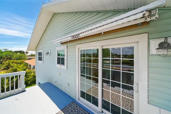 a front view of a house with a window