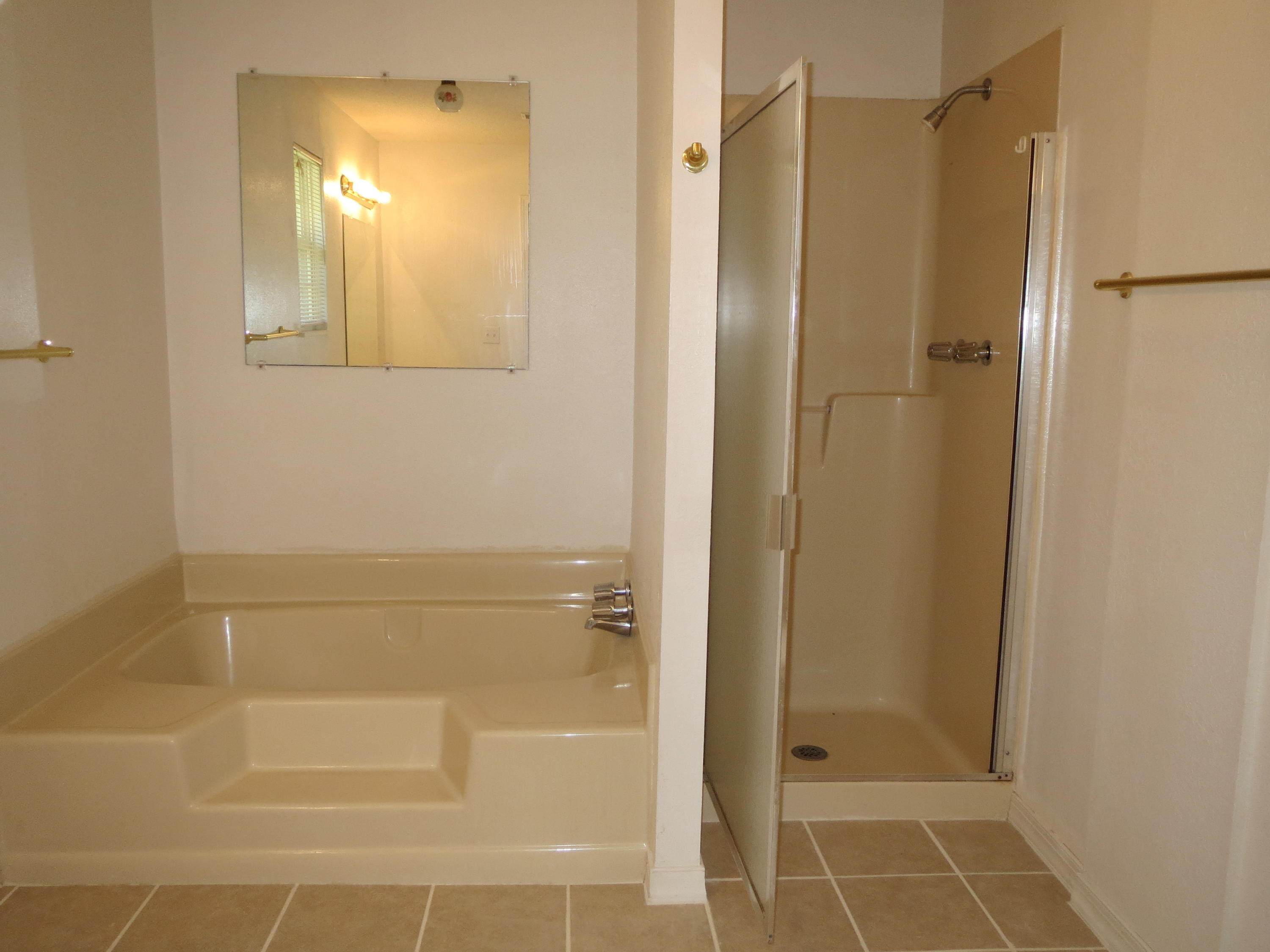 932 Tri County Road Graceville, FL 32440 - Photo 11 of 40 a bathroom with a shower and a mirror