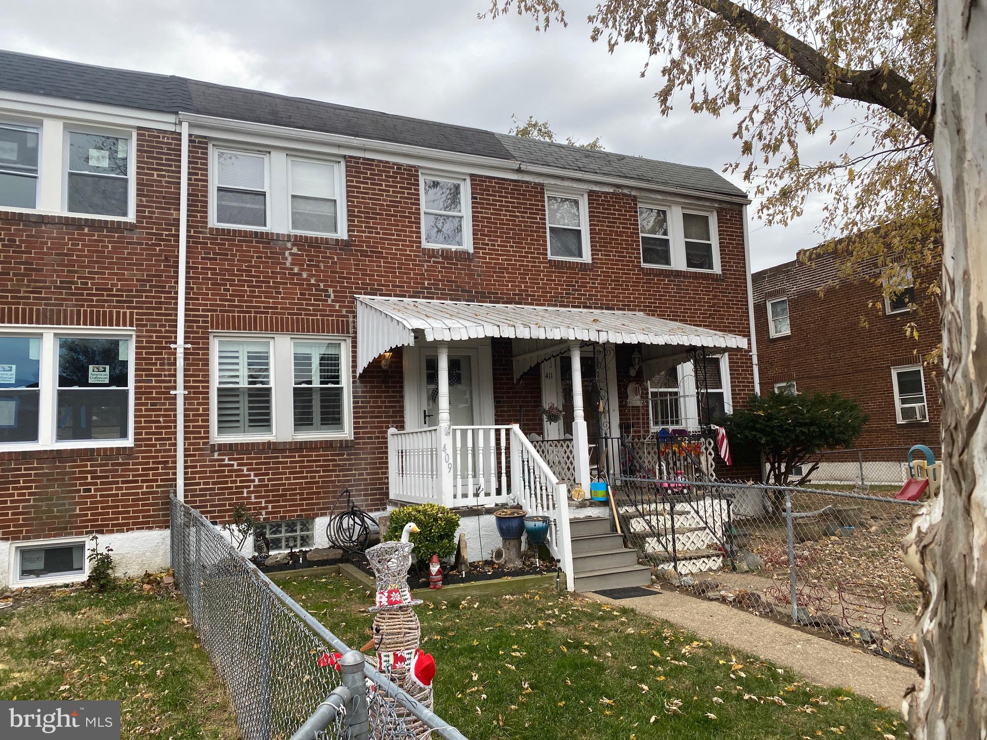 409 Old Riverside Road Brooklyn, MD 21225 - Photo 1 of 34 Nice Fenced front Yard w/Landscaping, & Cov. Porch