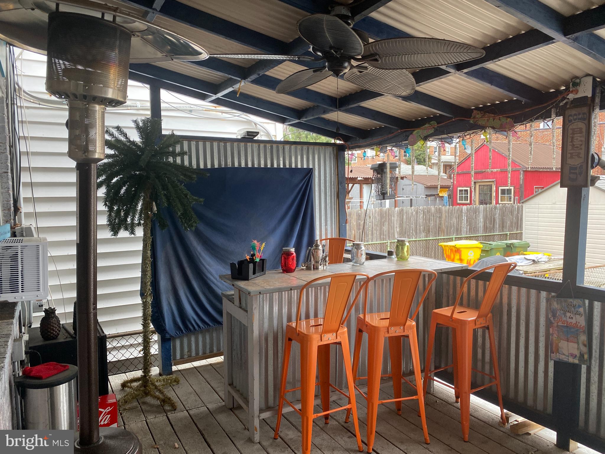 409 Old Riverside Road Brooklyn, MD 21225 - Photo 23 of 34 Covered Deck W/Ceiling Fan