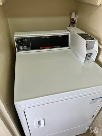 a close up view of washer and dryer