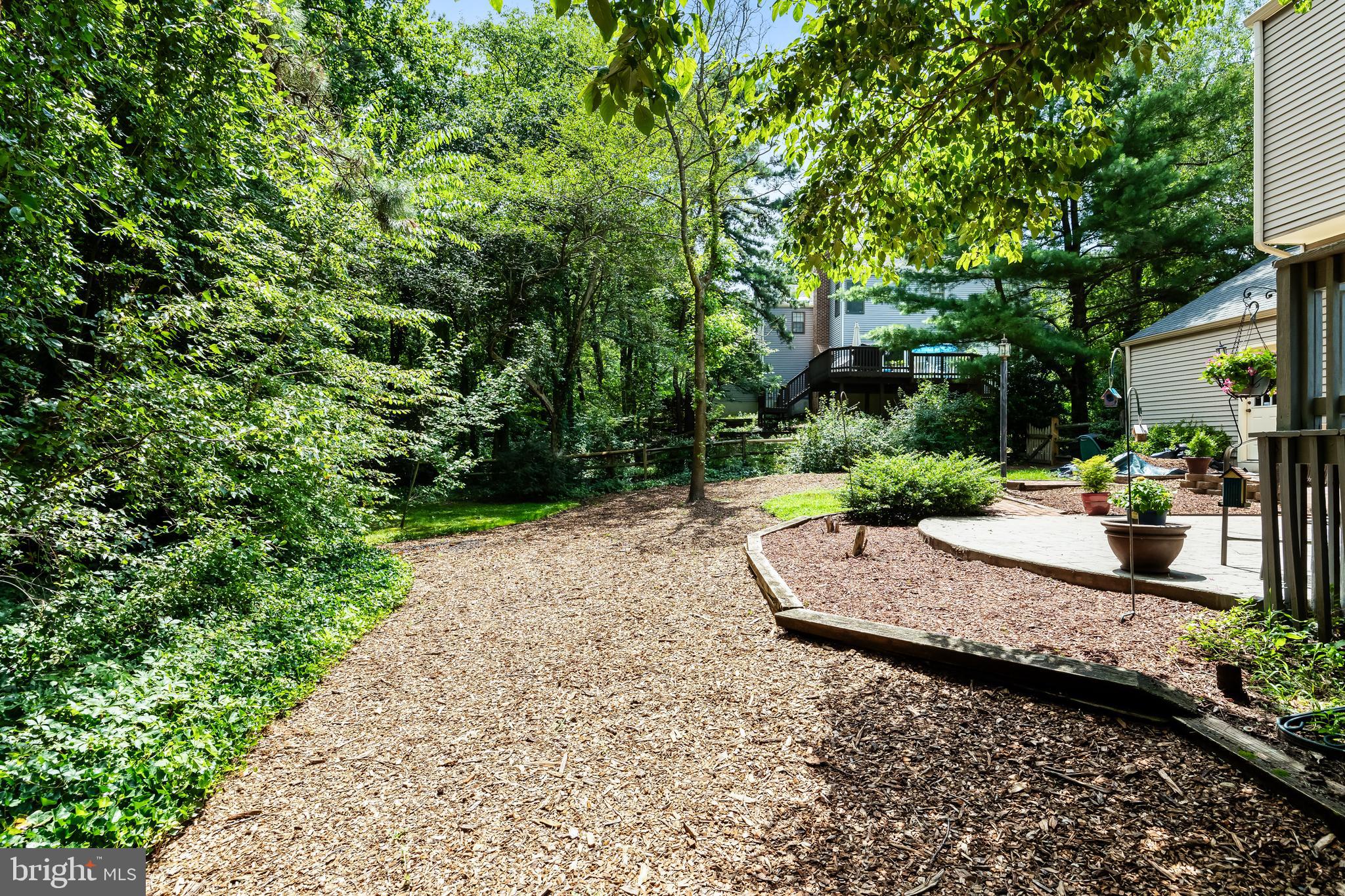 26 Brookview Drive Voorhees, NJ 08043 - Photo 34 of 50 a view of a backyard with potted plants and large trees