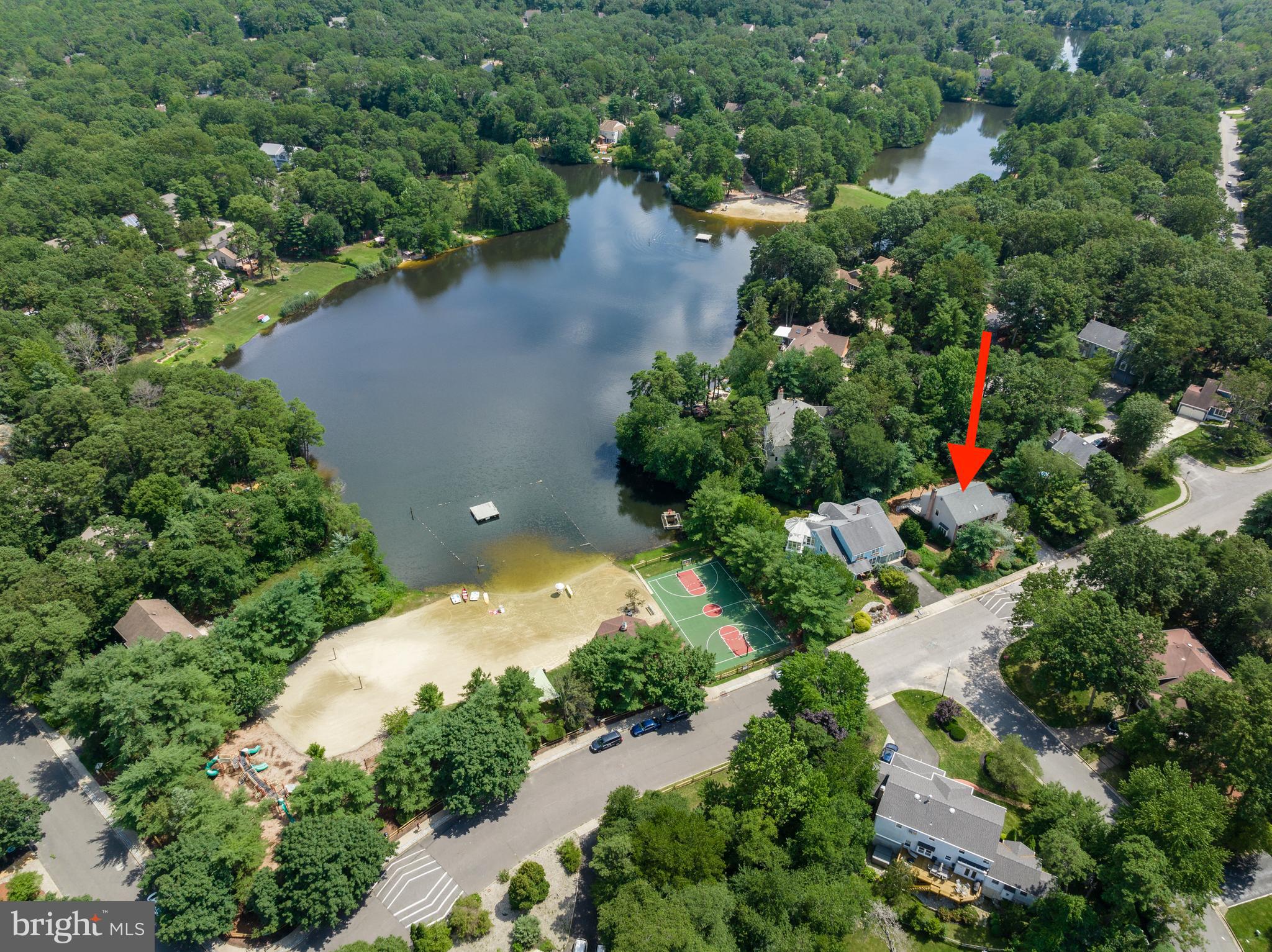 26 Brookview Drive Voorhees, NJ 08043 - Photo 40 of 50 an aerial view of a house with a yard and lake view