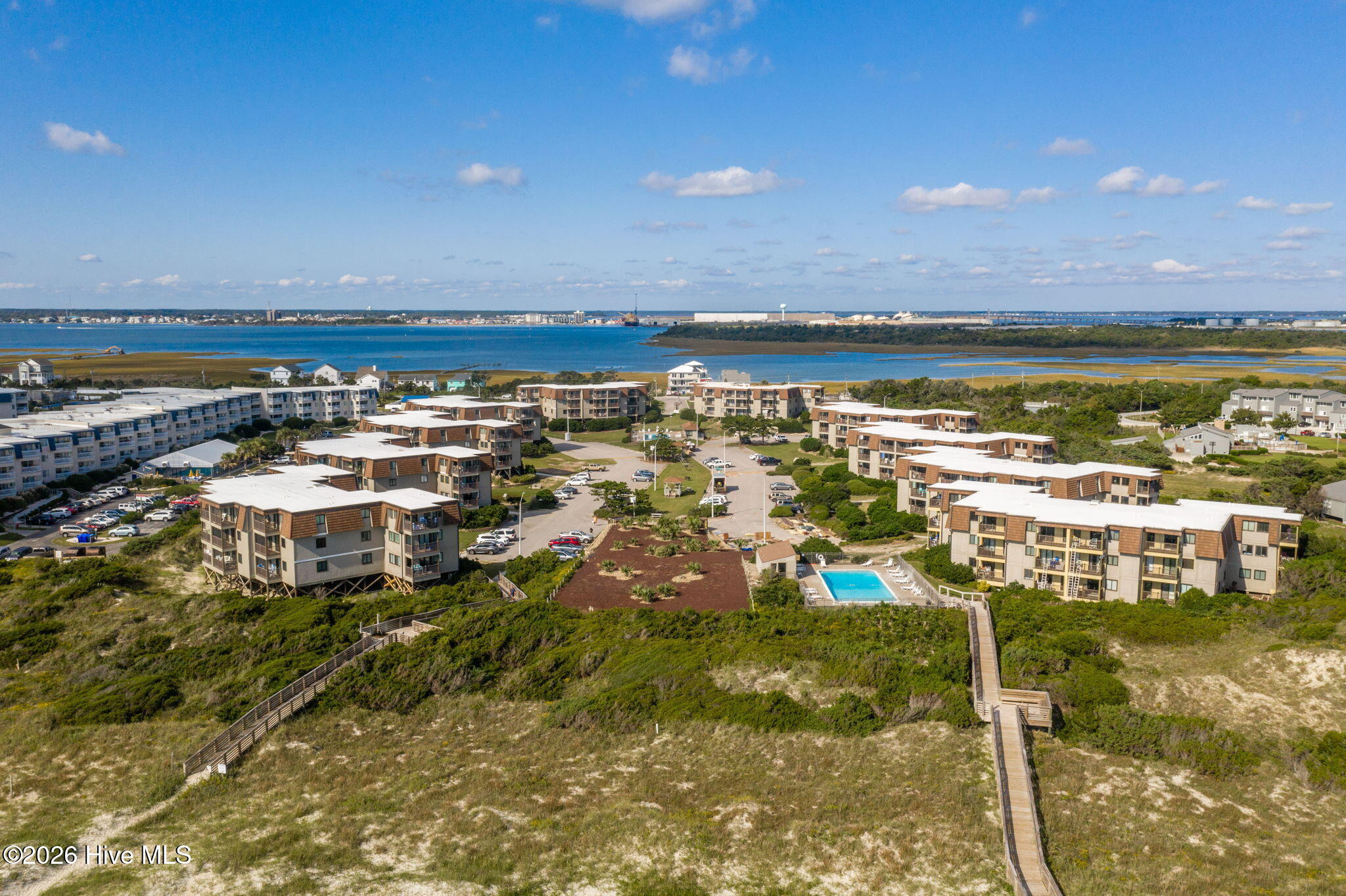 2008 East Fort Macon Road, Unit H11 Atlantic Beach, NC 28512 - Photo 26 of 42 Aerial View Toward the Sound