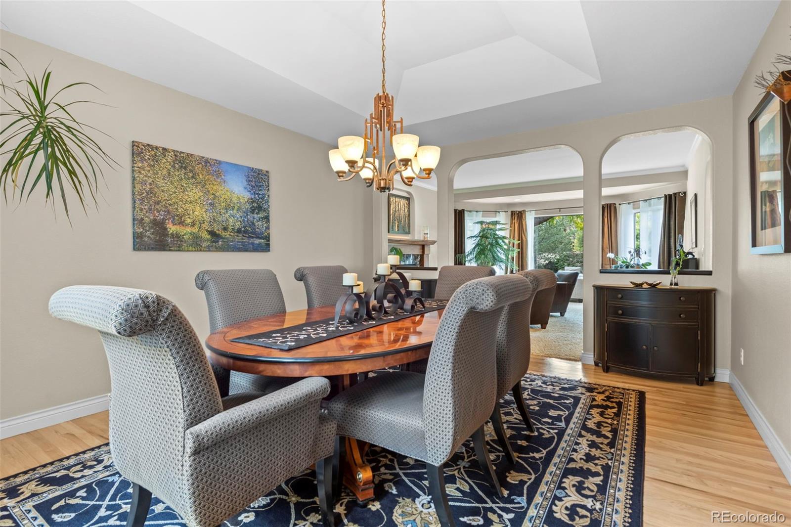 5236 Pinehurst Drive Boulder, CO 80301 - Photo 6 of 40 a view of a dining room with furniture and chandelier