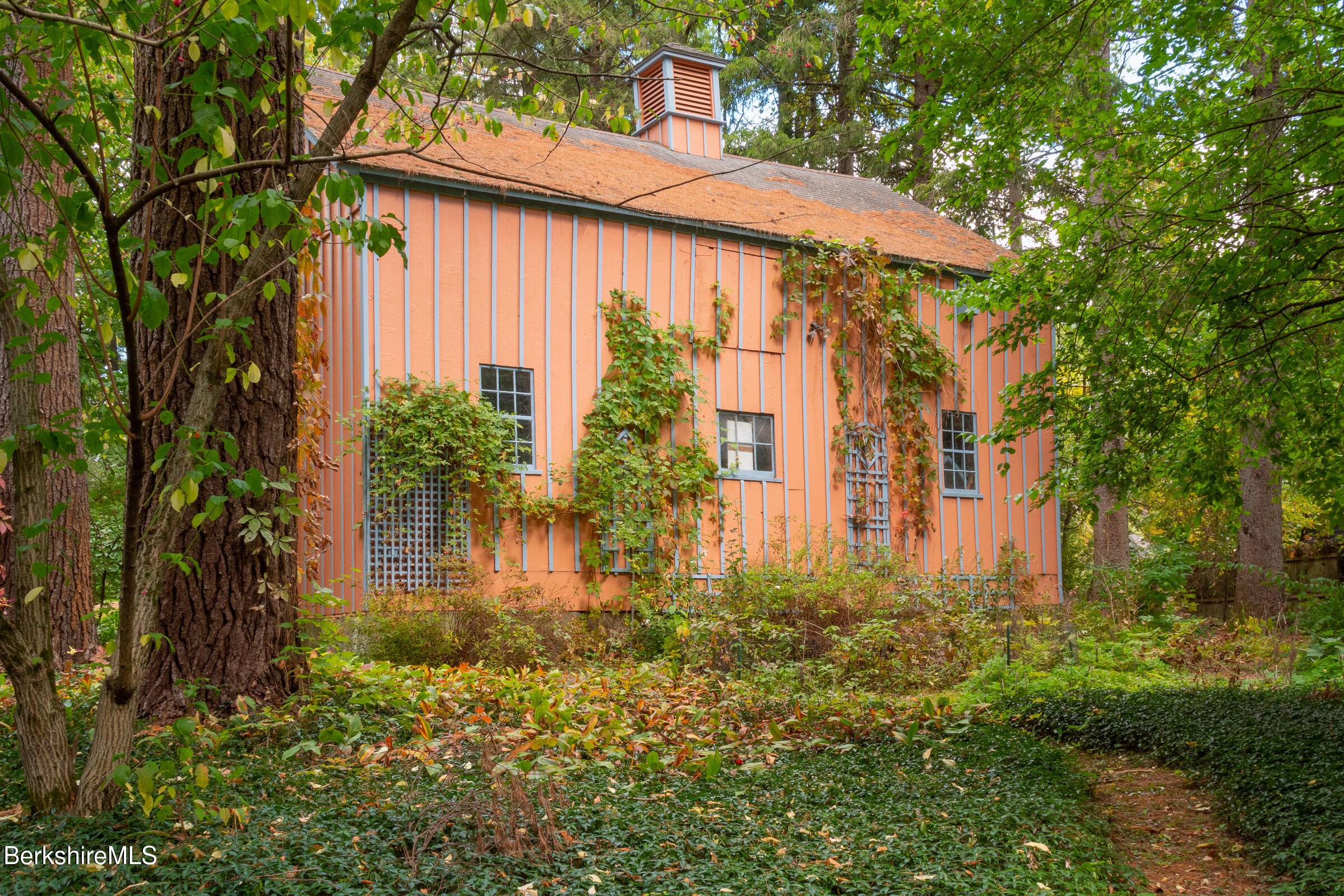 82 East Main Street Stockbridge, MA 01262 - Photo 51 of 52 a backyard of a house with plants and large tree