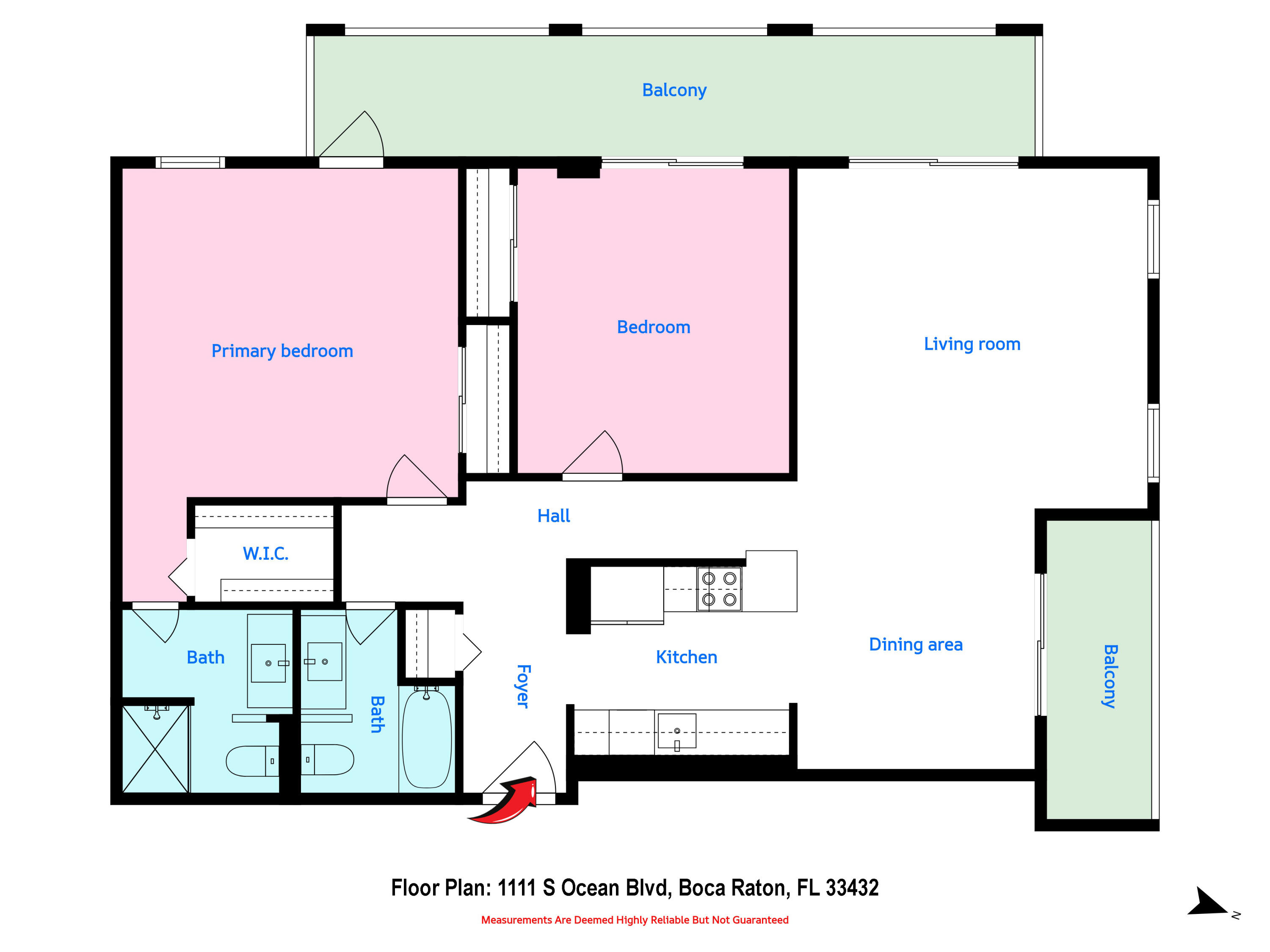 1111 South Ocean Boulevard Boca Raton, FL 33432 - Photo 47 of 47 2 Floor Plan