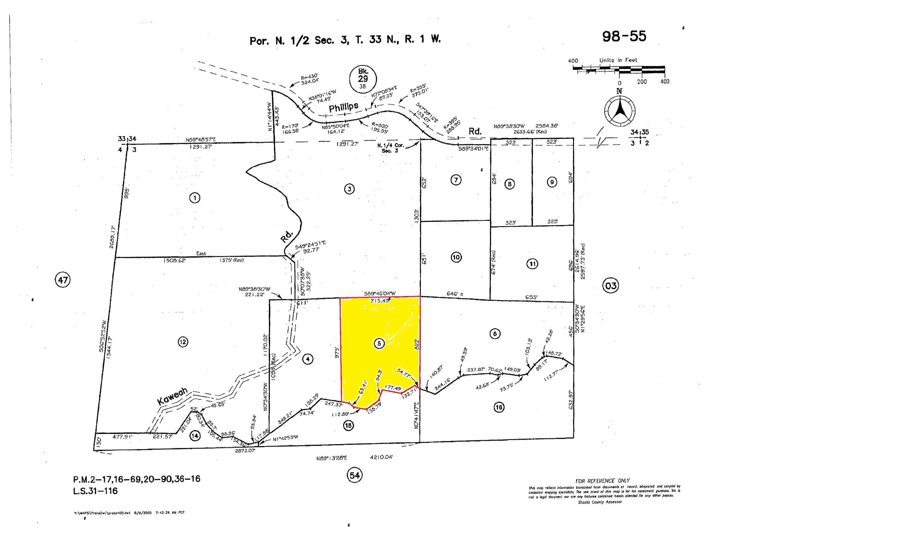 0 Jacey's Tract Road Oak Run, CA 96069 - Photo 34 of 35 Assessors Map