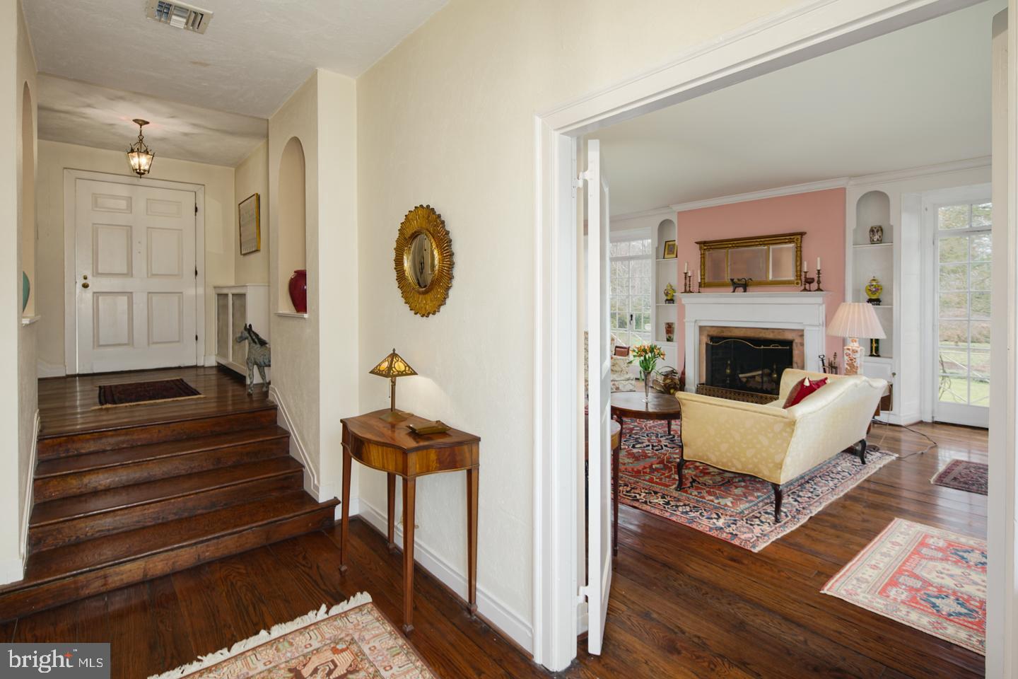 150 Guernsey Road Swarthmore, PA 19081 - Photo 6 of 26 Foyer with random-width hardwood floors