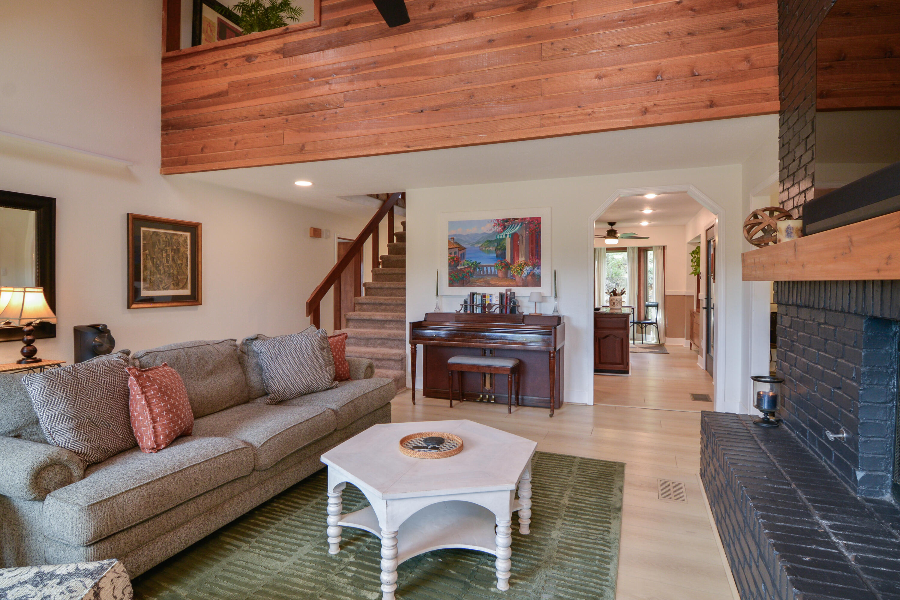69 South Lake Shore Drive Ransom Canyon, TX 79366 - Photo 11 of 49 a living room with furniture and a fireplace