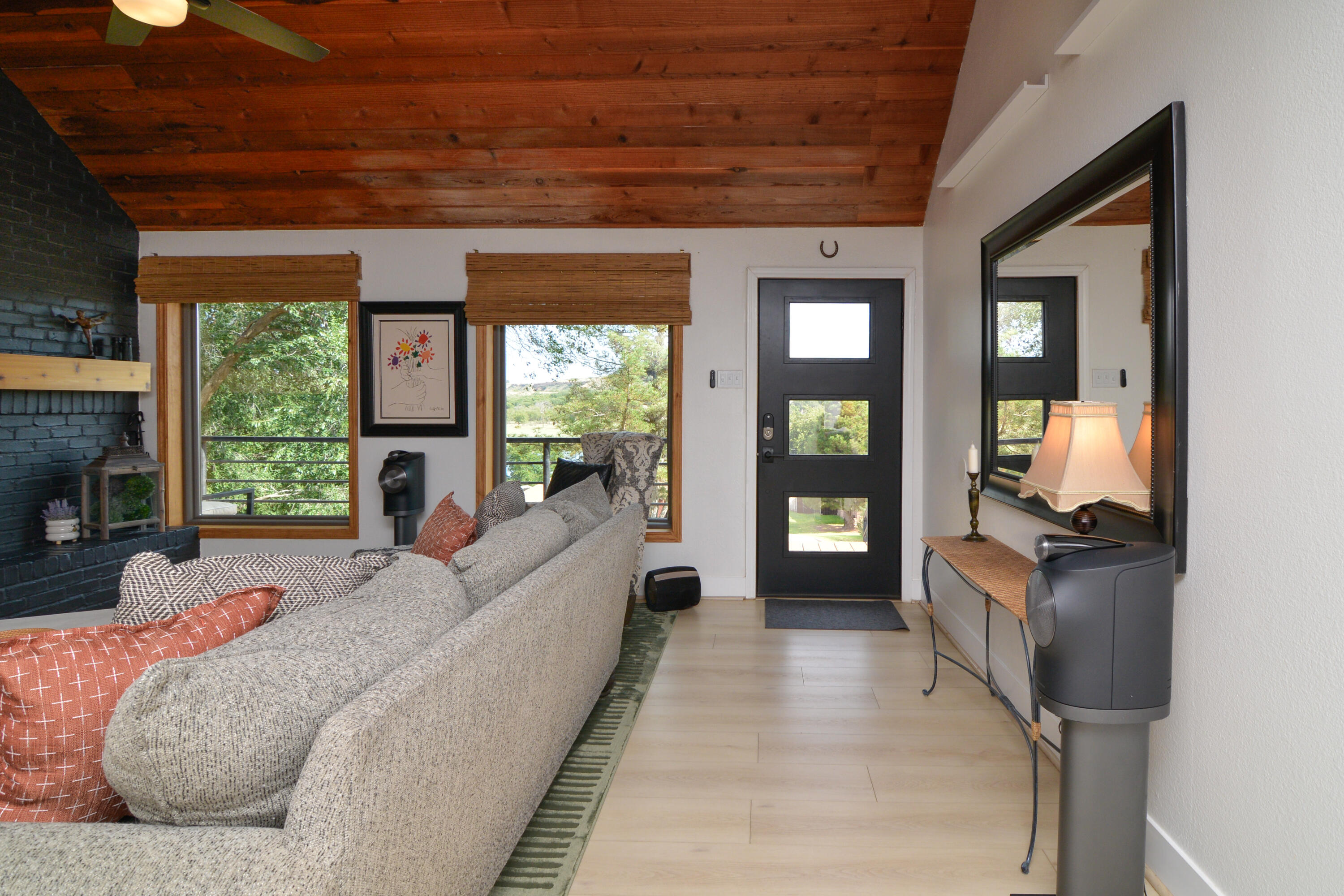 69 South Lake Shore Drive Ransom Canyon, TX 79366 - Photo 7 of 49 a living room with furniture and a fireplace