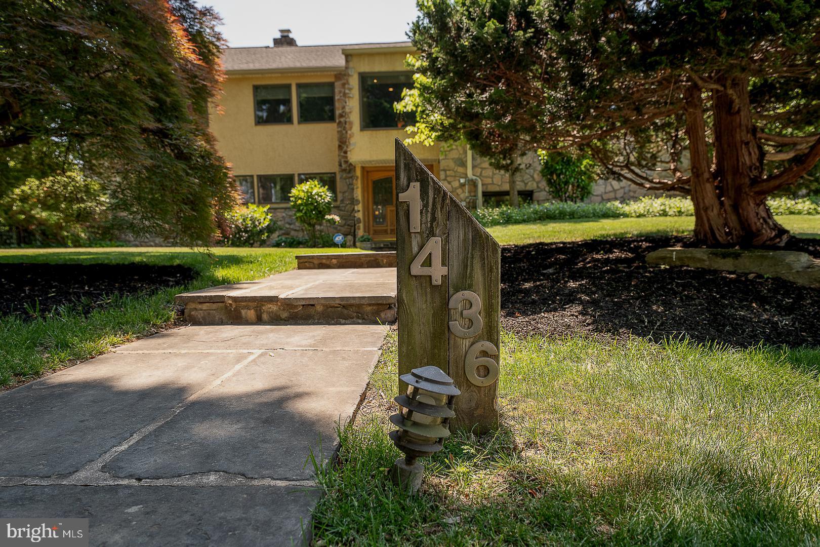 1436 Hillside Road Wynnewood, PA 19096 - Photo 4 of 42 Flagstone Walkway greets you to front of house