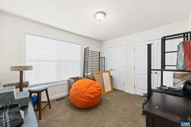 a view of a room with storage space