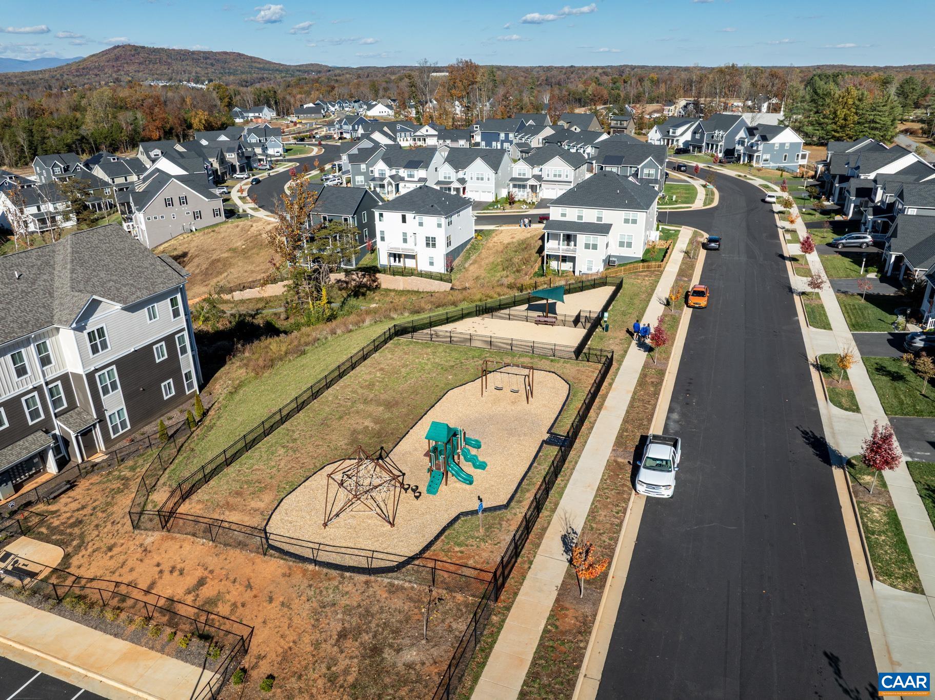 3490 Thicket Run Place Charlottesville, VA 22911 - Photo 61 of 63 an aerial view of a house with a mountain view