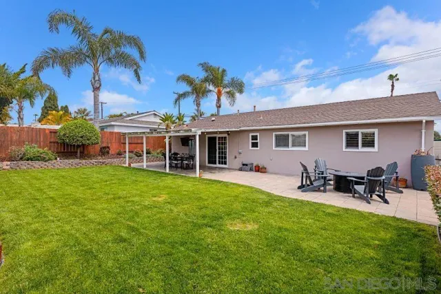 a view of a house with a backyard