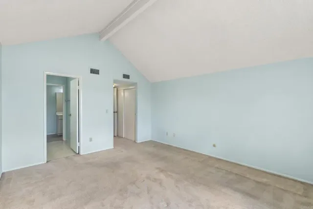 an empty room with an entryway