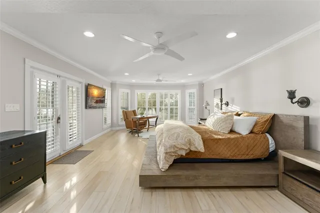 a view of a dining room with furniture and window