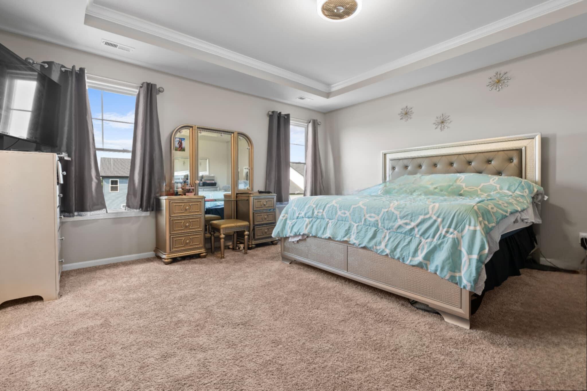 9872 Sumter Court Cedar Lake, IN 46303 - Photo 11 of 18 a bedroom with a bed a table and chairs