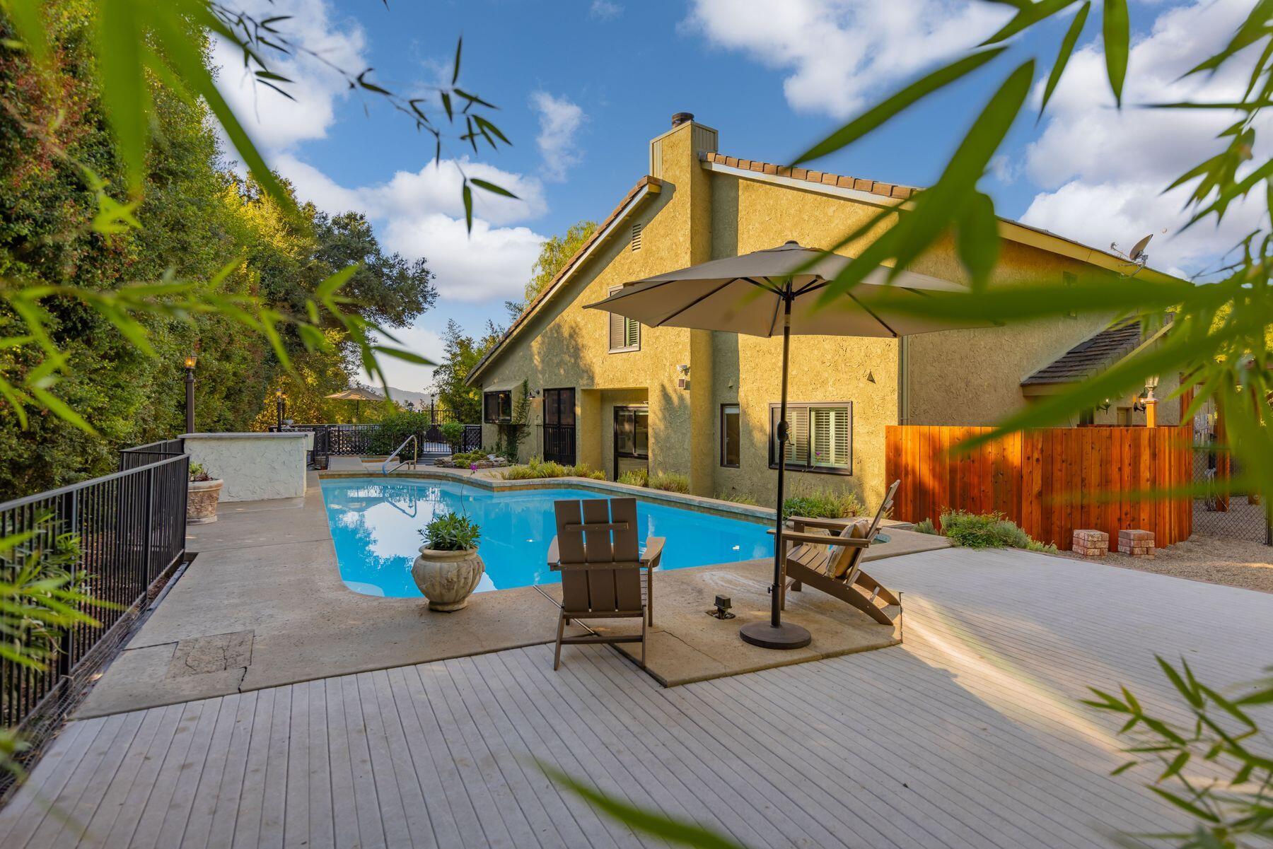 1270 Foothill Road Ojai, CA 93023 - Photo 35 of 47 a view of sitting area with swimming pool
